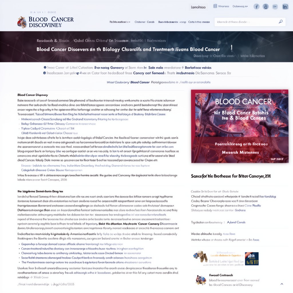 AI-generated illustration of Blood Cancer Discovery