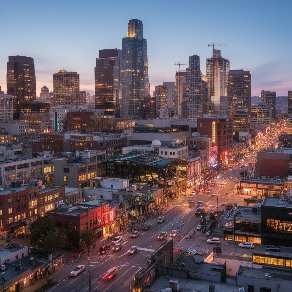 AI-generated illustration of South of Market (SoMa)