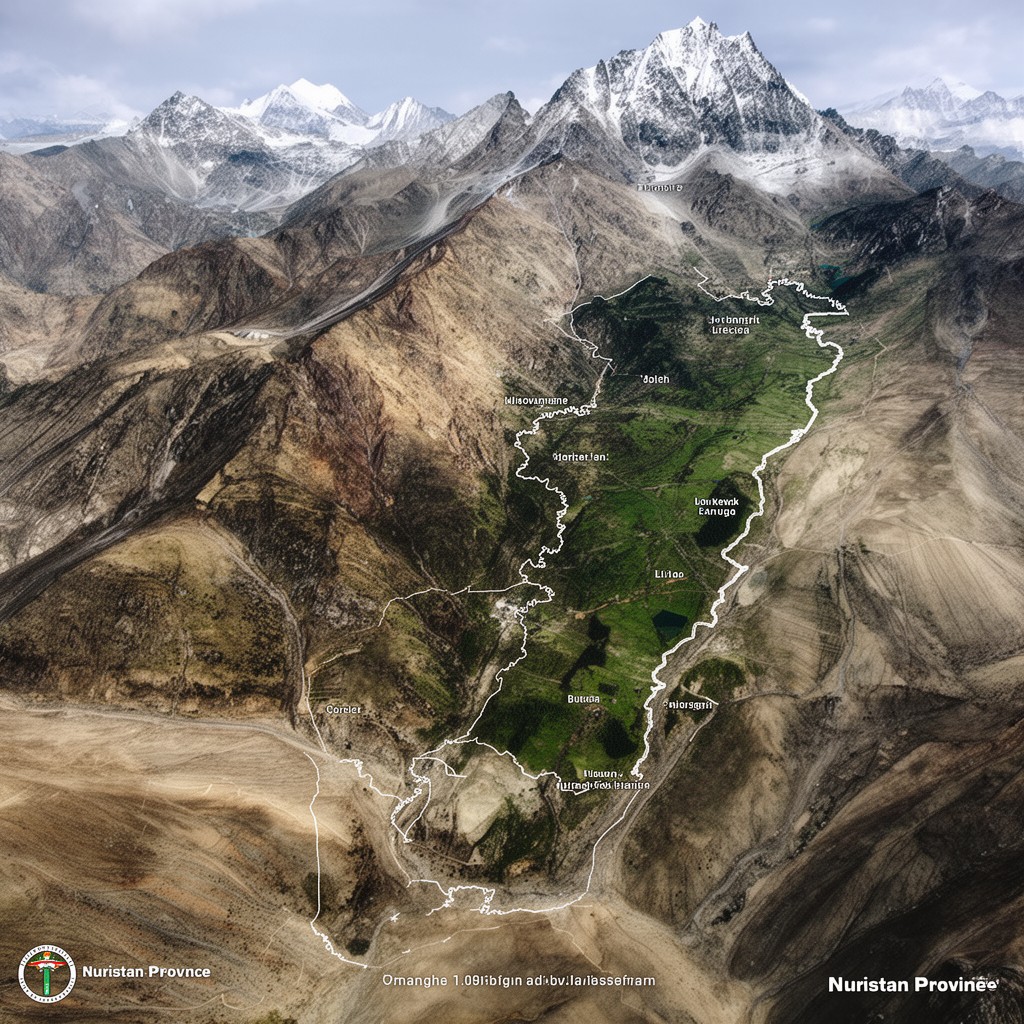 AI-generated illustration of Nuristan Province