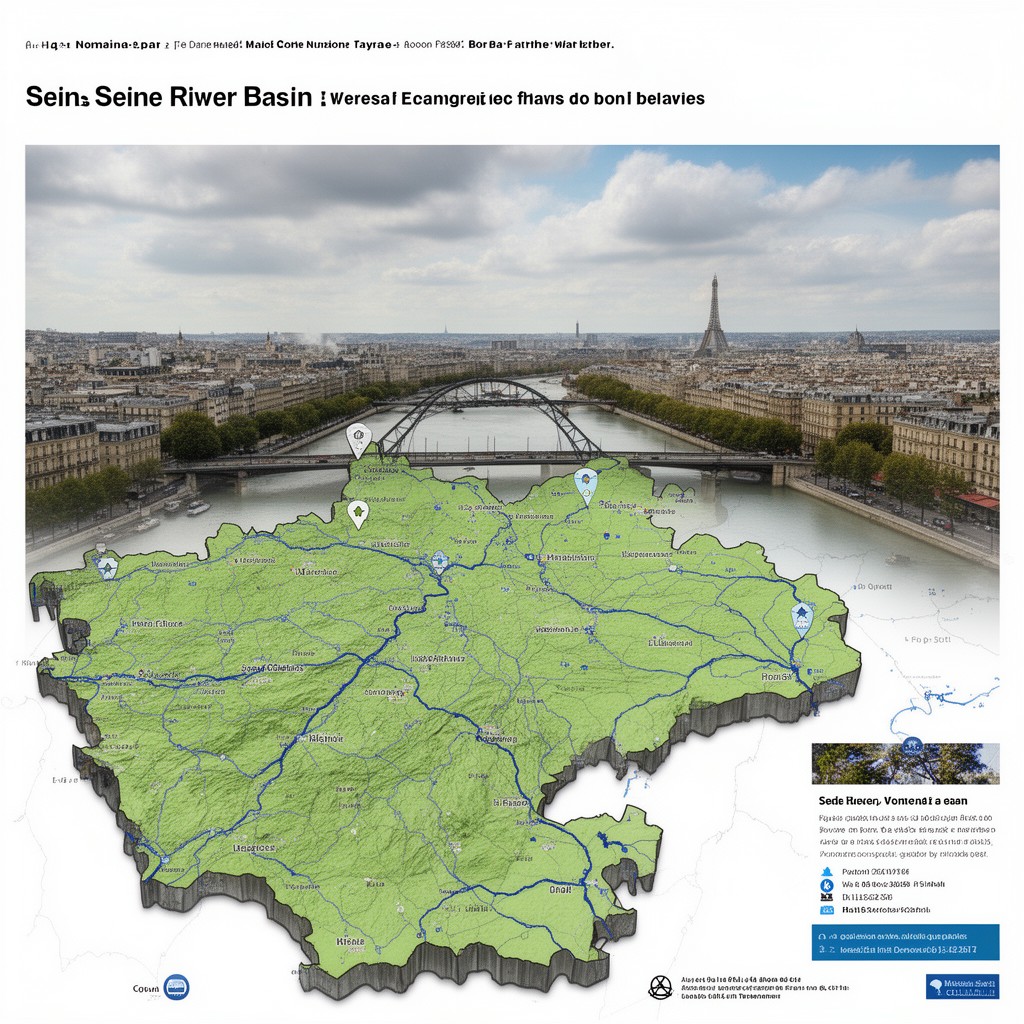 AI-generated illustration of Seine River Basin