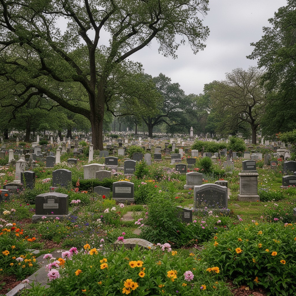 AI-generated illustration of Mount Auburn Cemetery