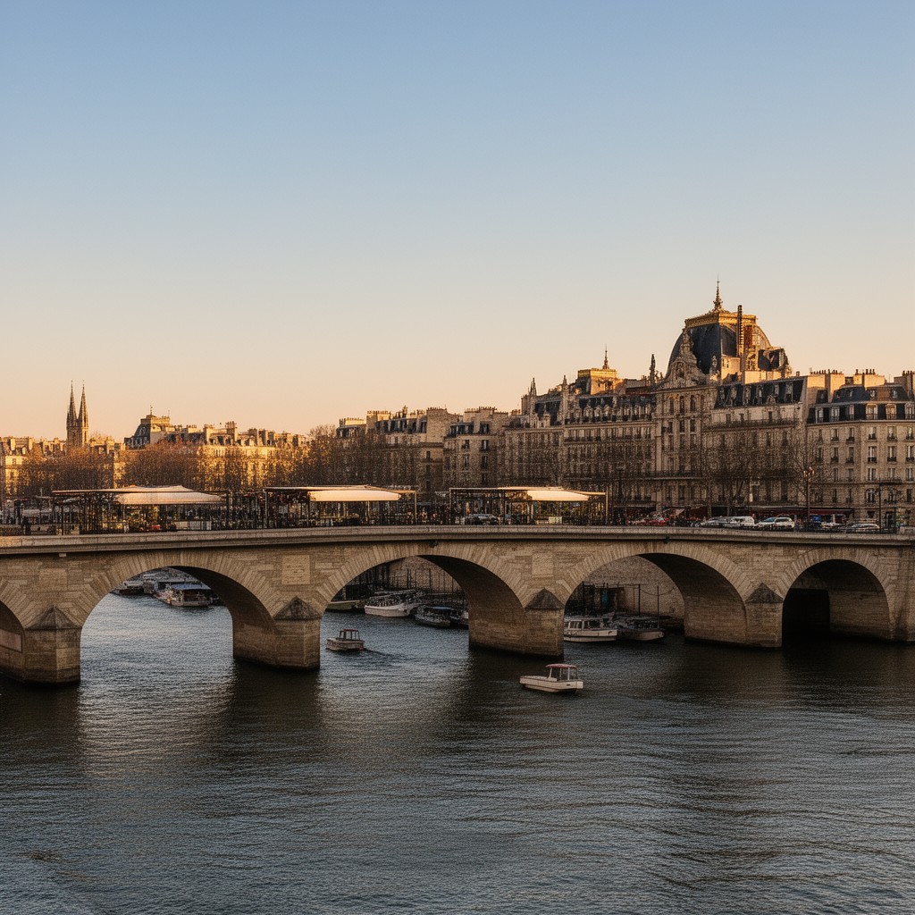 AI-generated illustration of Right Bank of the Seine