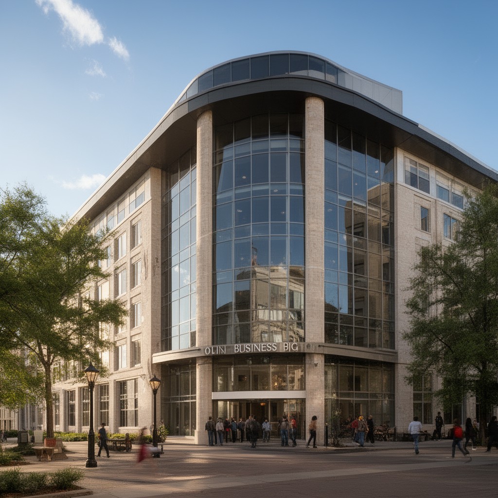 AI-generated illustration of Olin Business School