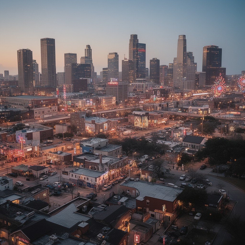 AI-generated illustration of Texas's 9th congressional district