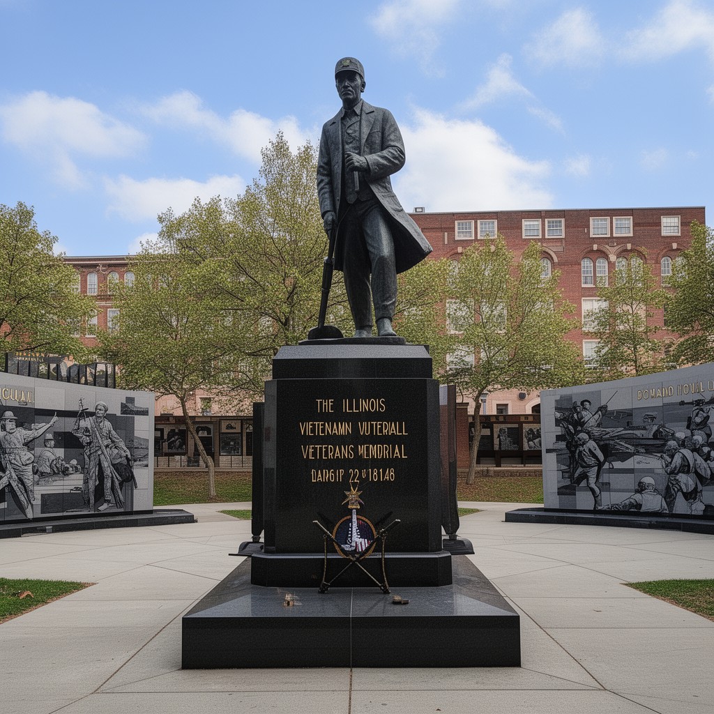 AI-generated illustration of Illinois Vietnam Veterans Memorial