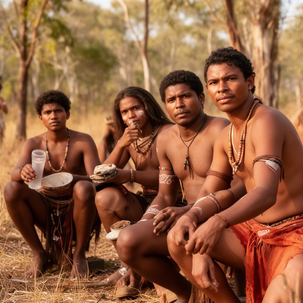 AI-generated illustration of Aboriginal Australians