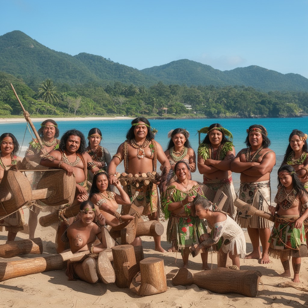 AI-generated illustration of Polynesians
