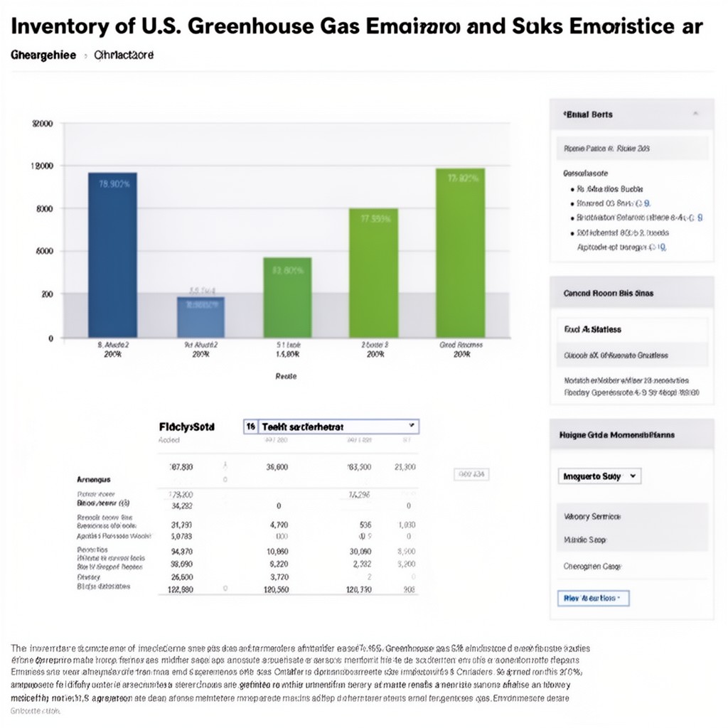 AI-generated illustration of Inventory of U.S. Greenhouse Gas Emissions and Sinks