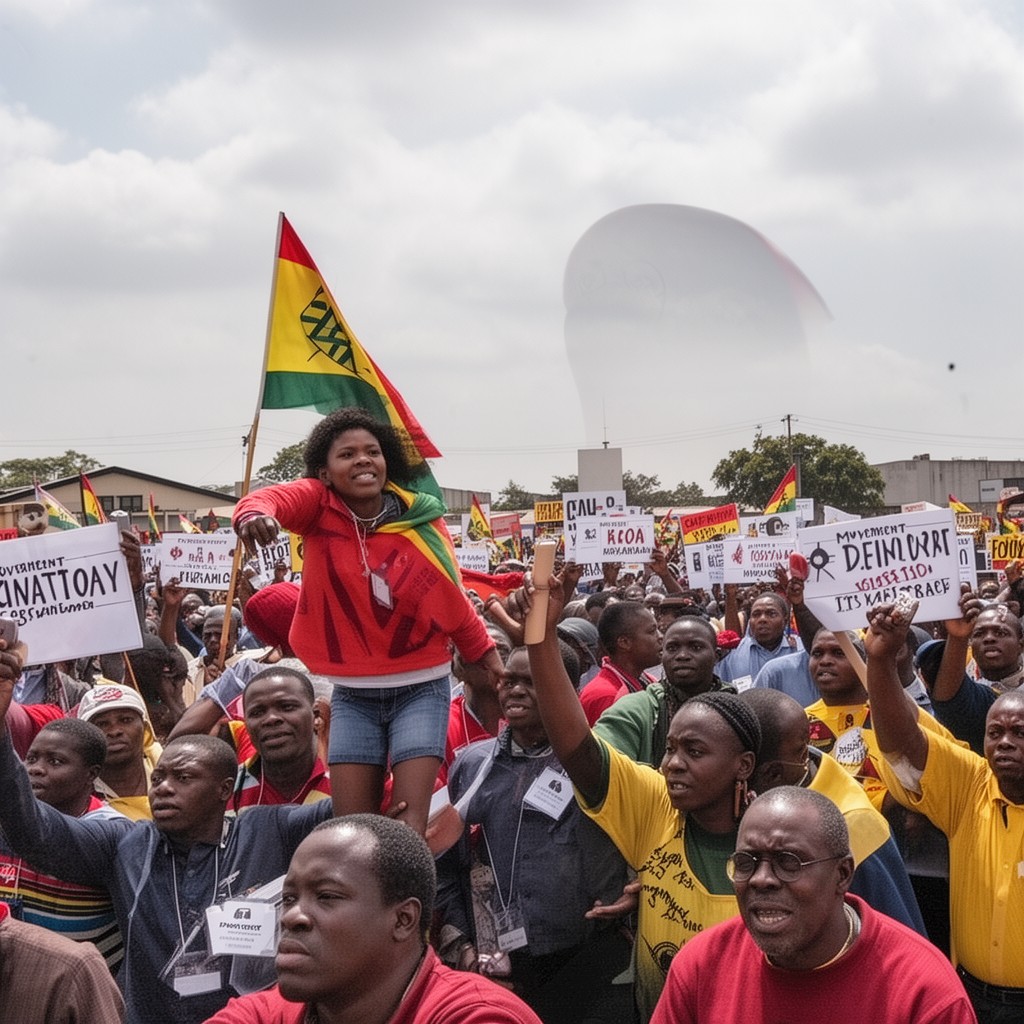 AI-generated illustration of Movement for Democratic Change – Tsvangirai