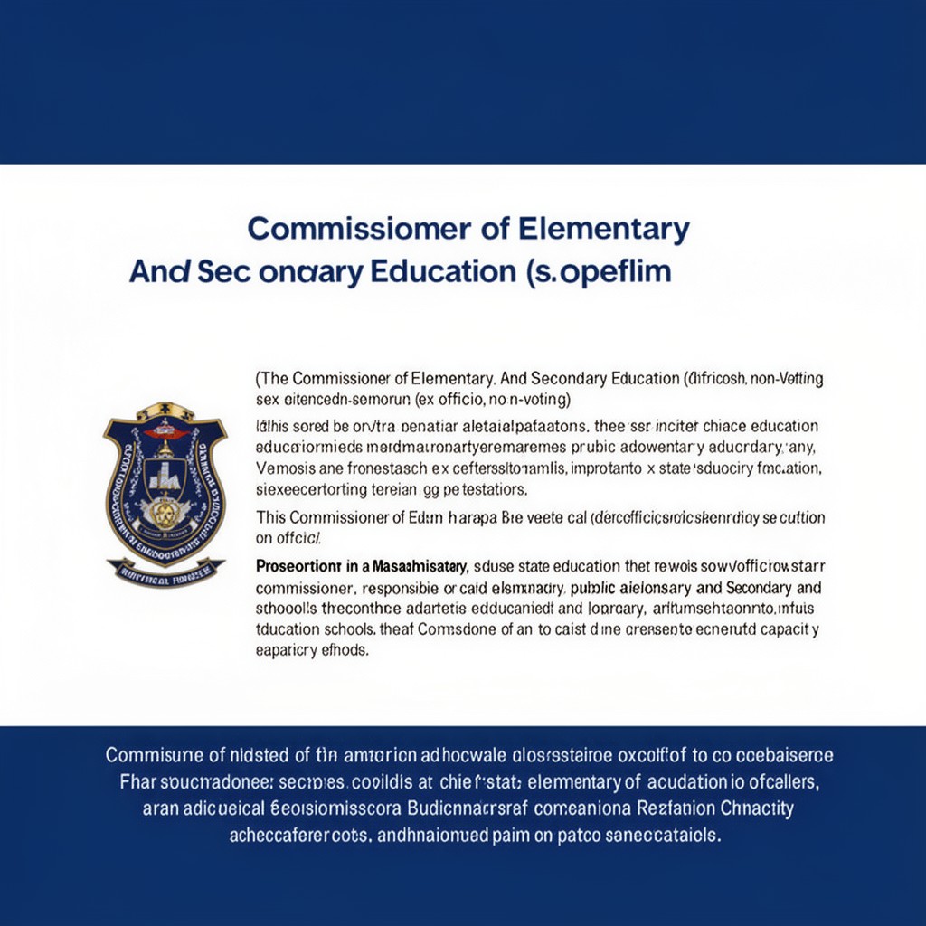 AI-generated illustration of Commissioner of Elementary and Secondary Education (ex officio, non-voting)
