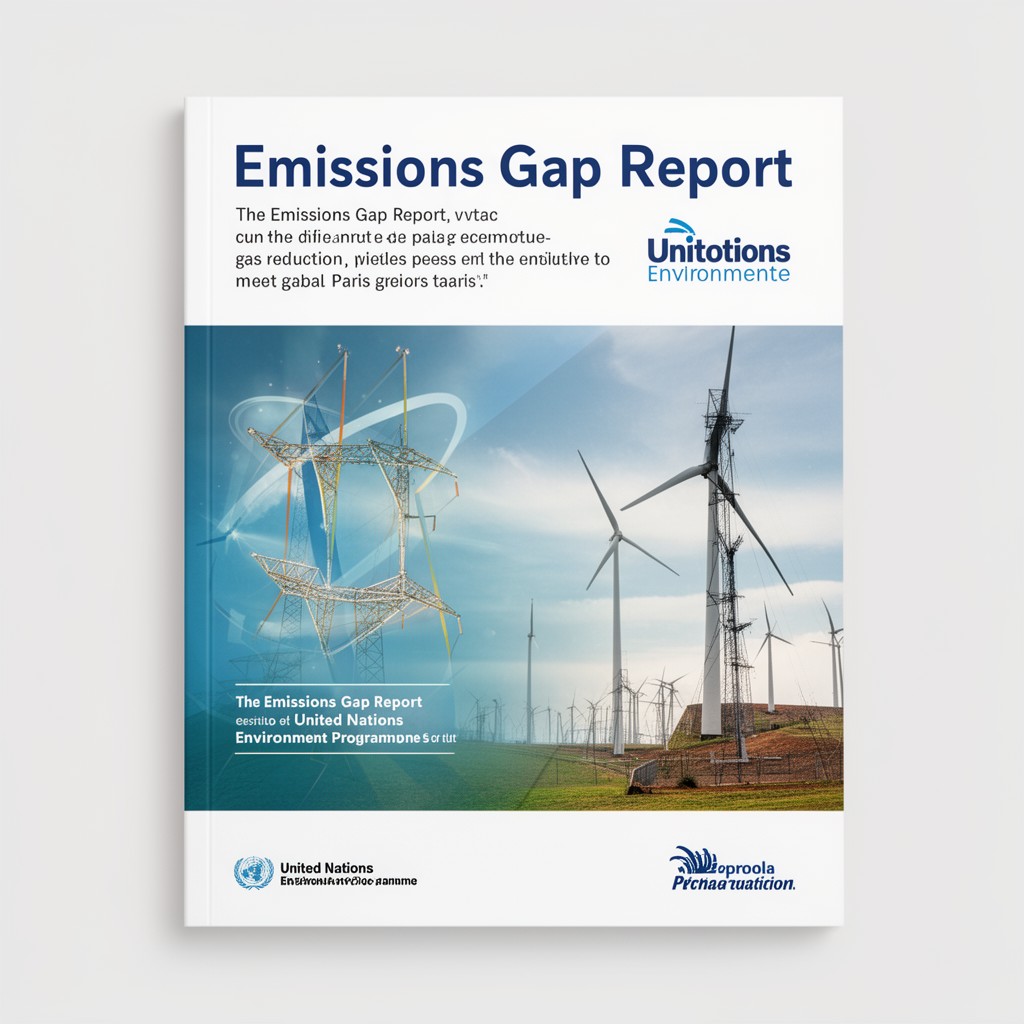 AI-generated illustration of Emissions Gap Report
