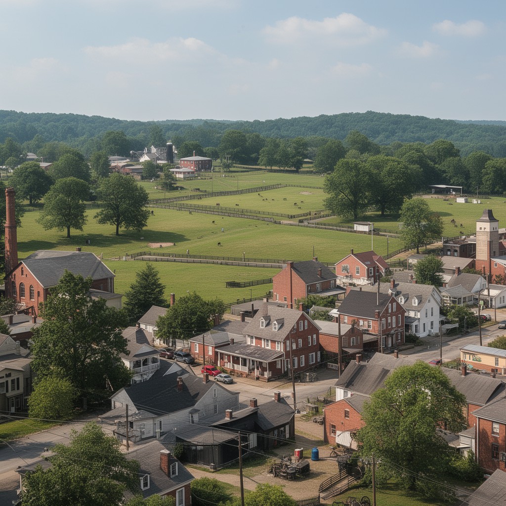 AI-generated illustration of Woodford County, Kentucky