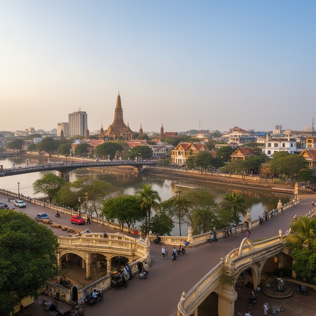 AI-generated illustration of Phnom Penh