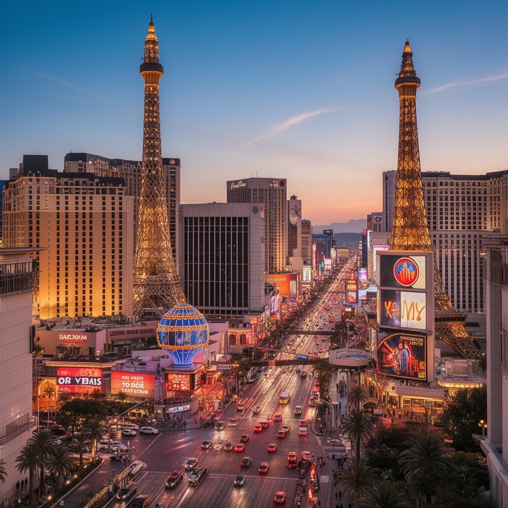 AI-generated illustration of Las Vegas Strip
