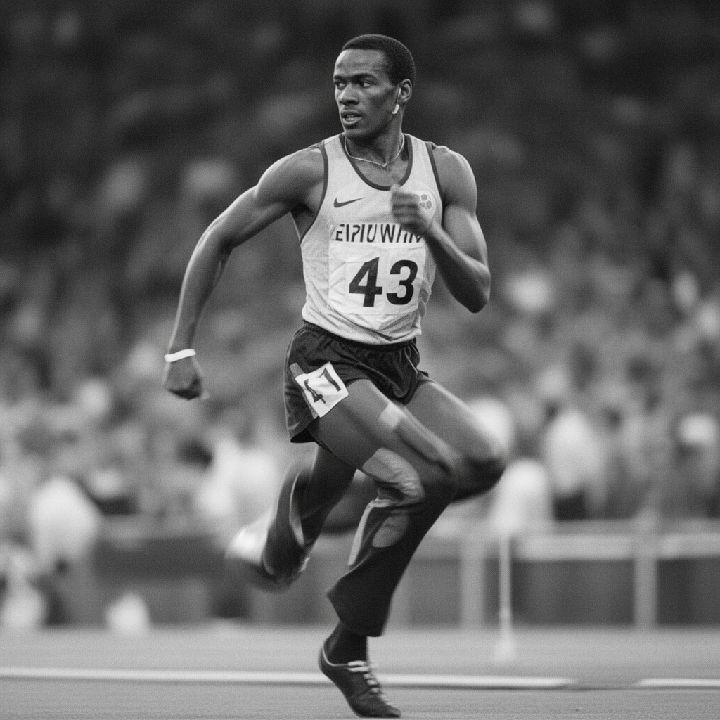 AI-generated illustration of Edwin Moses