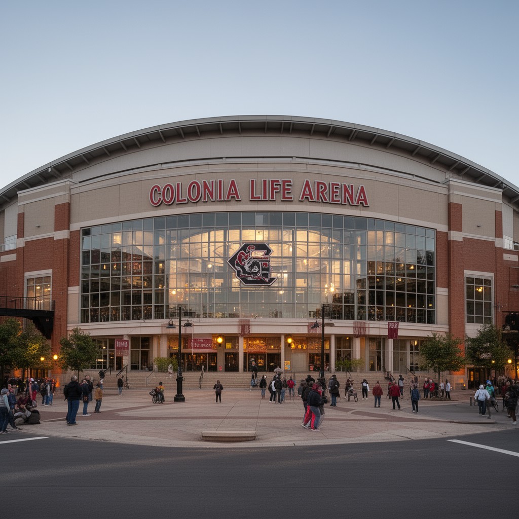 AI-generated illustration of Colonial Life Arena