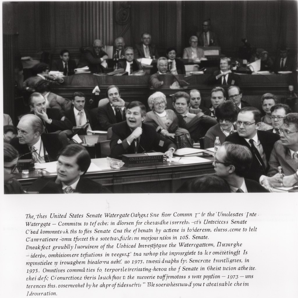 AI-generated illustration of United States Senate Watergate Committee