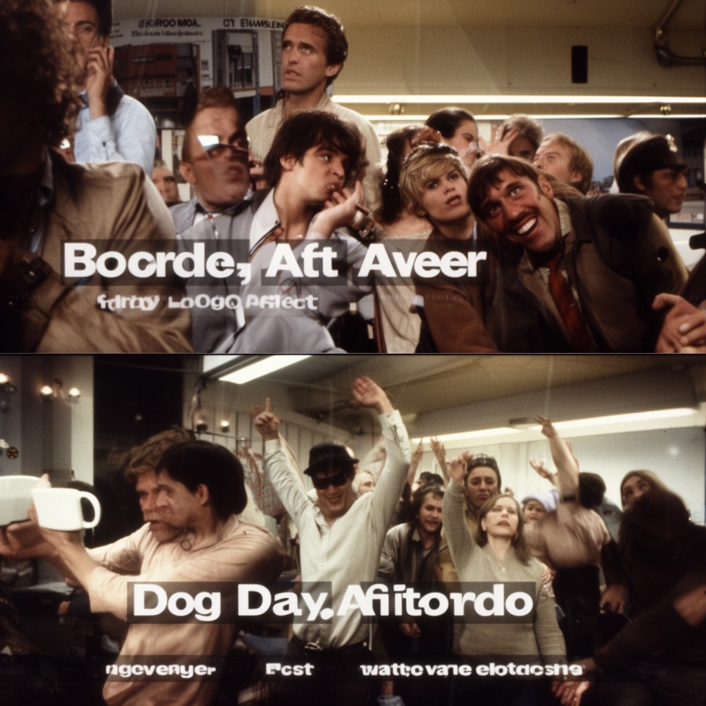 AI-generated illustration of Dog Day Afternoon