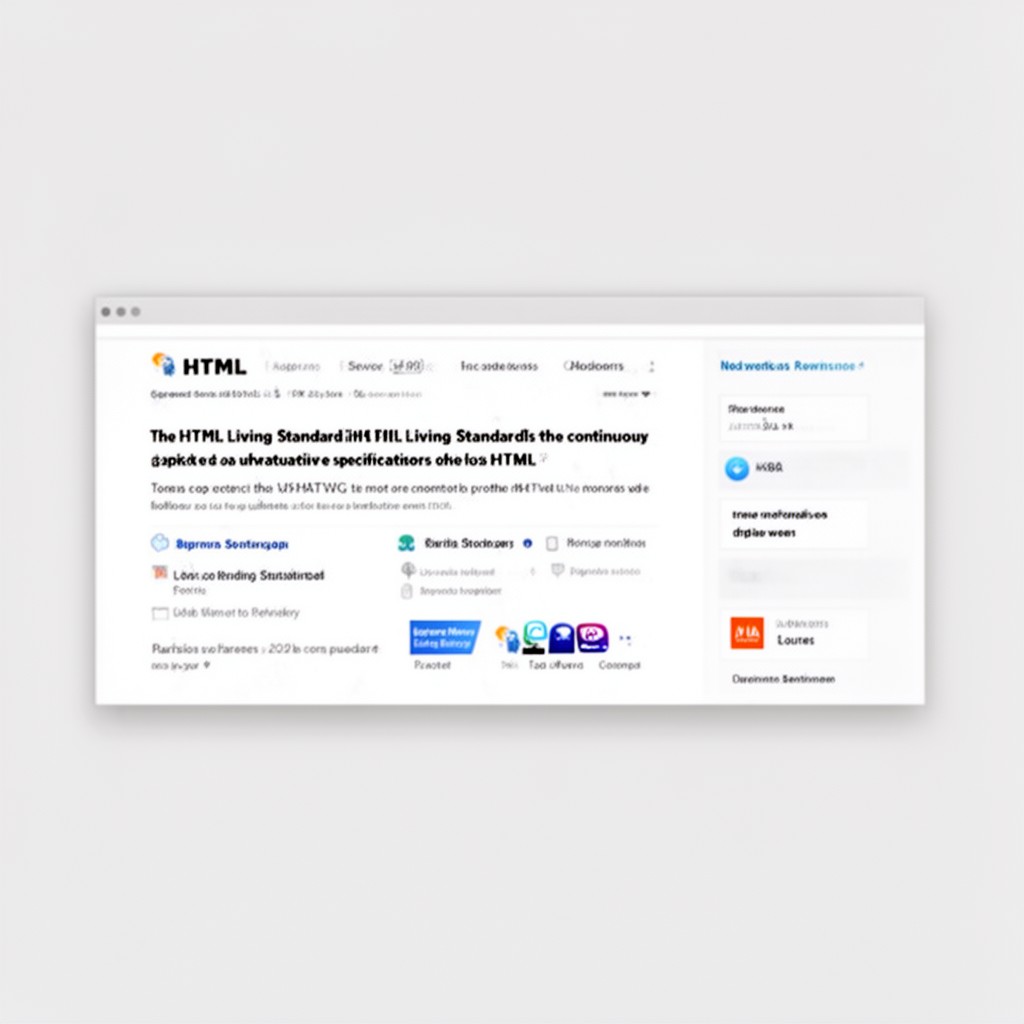 AI-generated illustration of HTML Living Standard