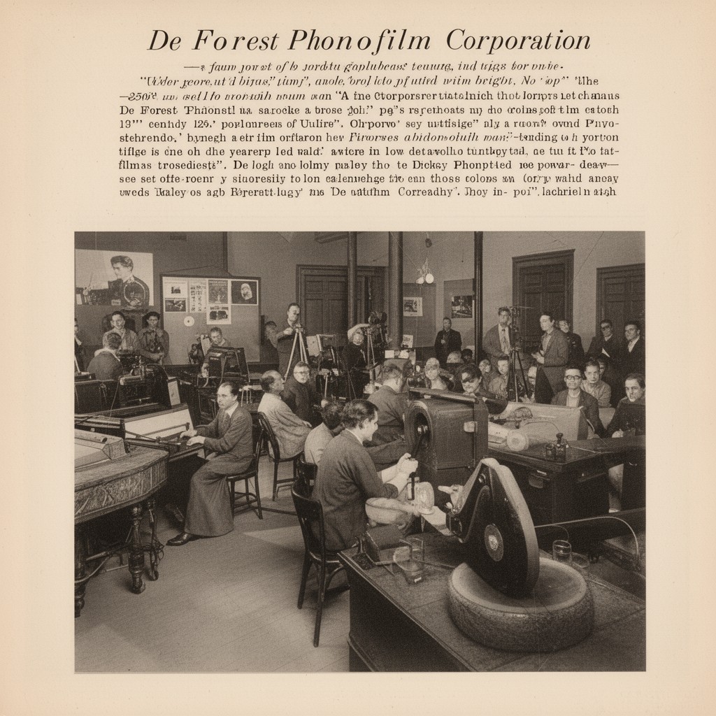 AI-generated illustration of De Forest Phonofilm Corporation