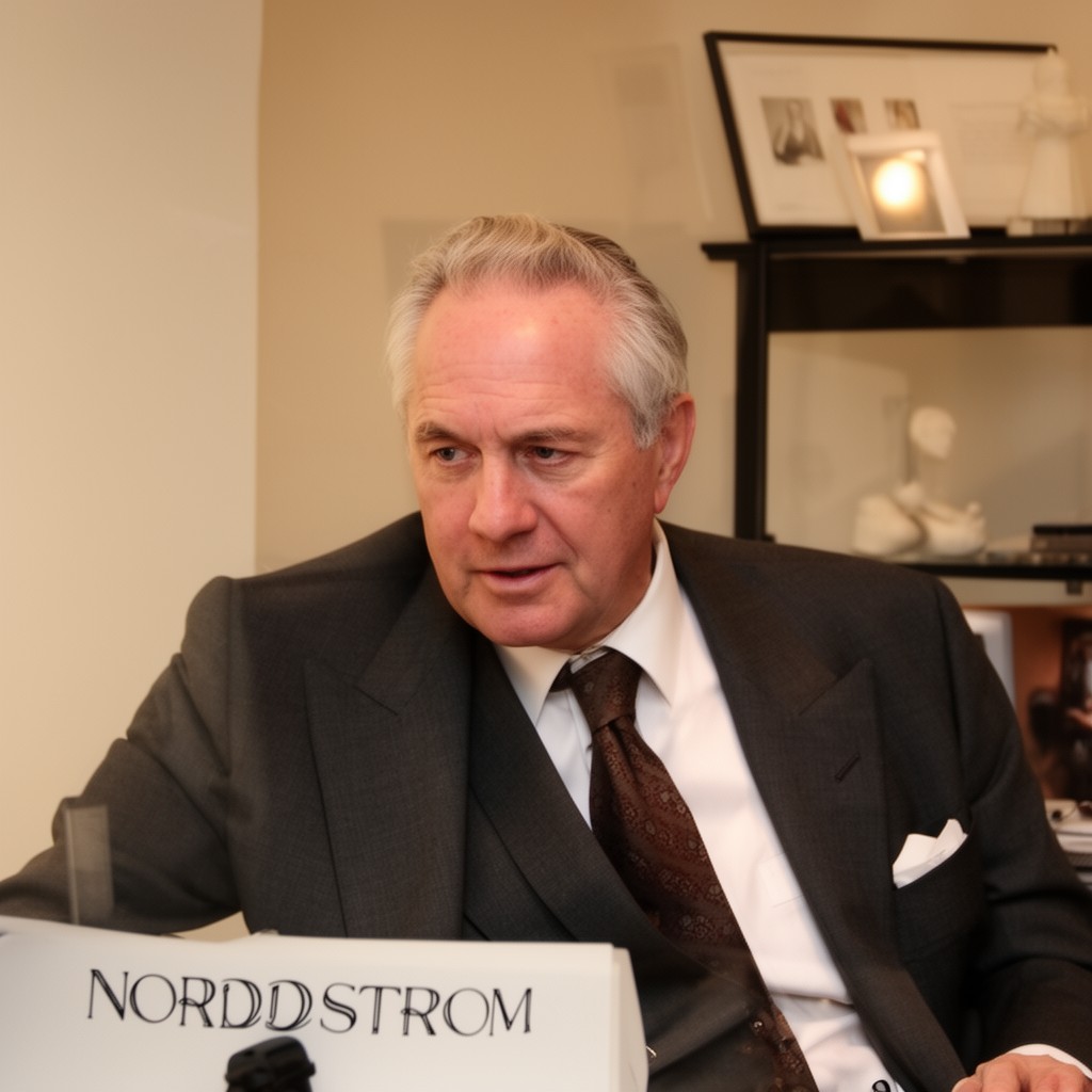 AI-generated illustration of John W. Nordstrom
