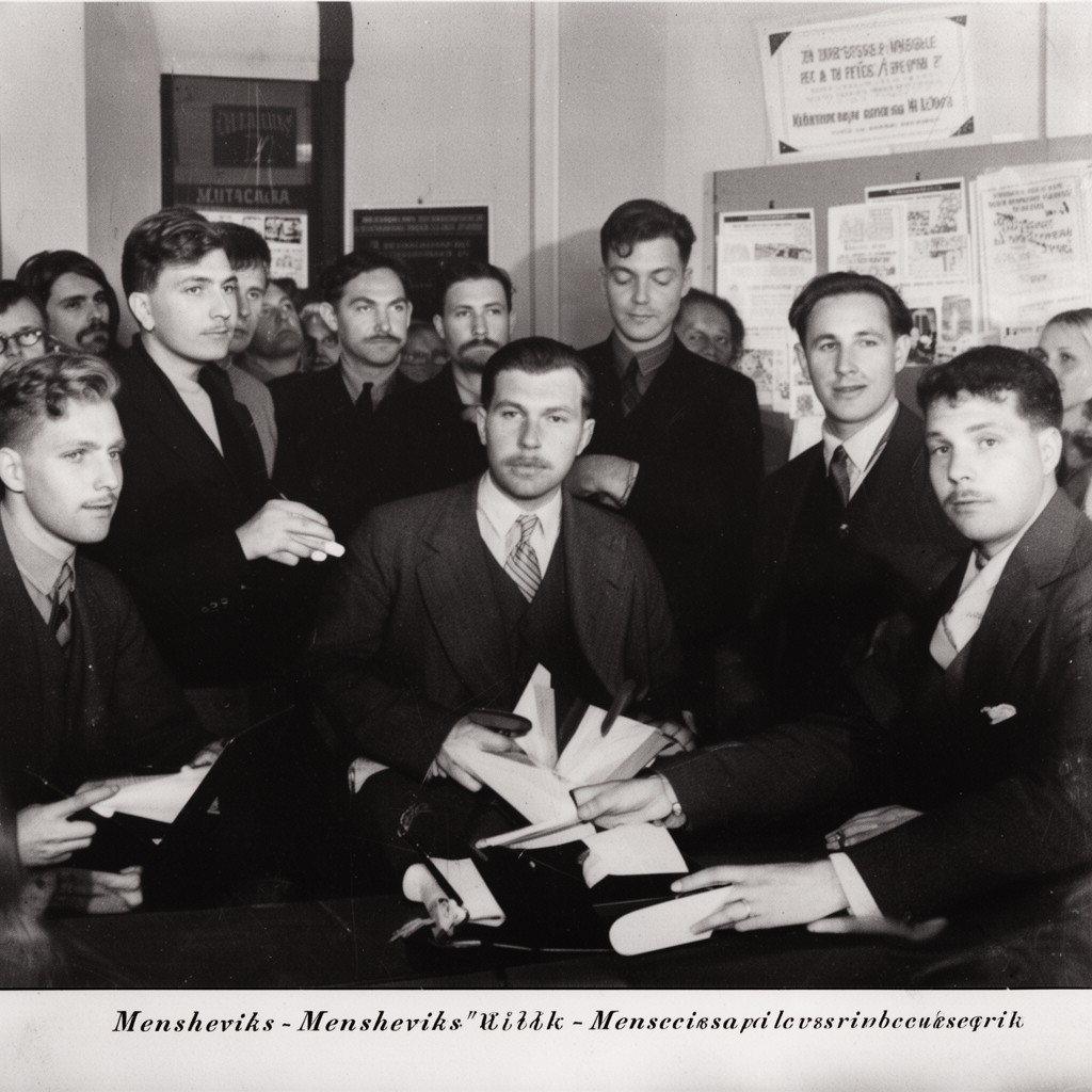 AI-generated illustration of Mensheviks