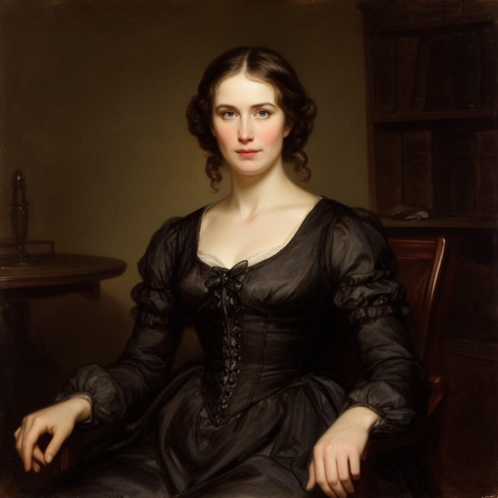 AI-generated illustration of Charlotte Brontë