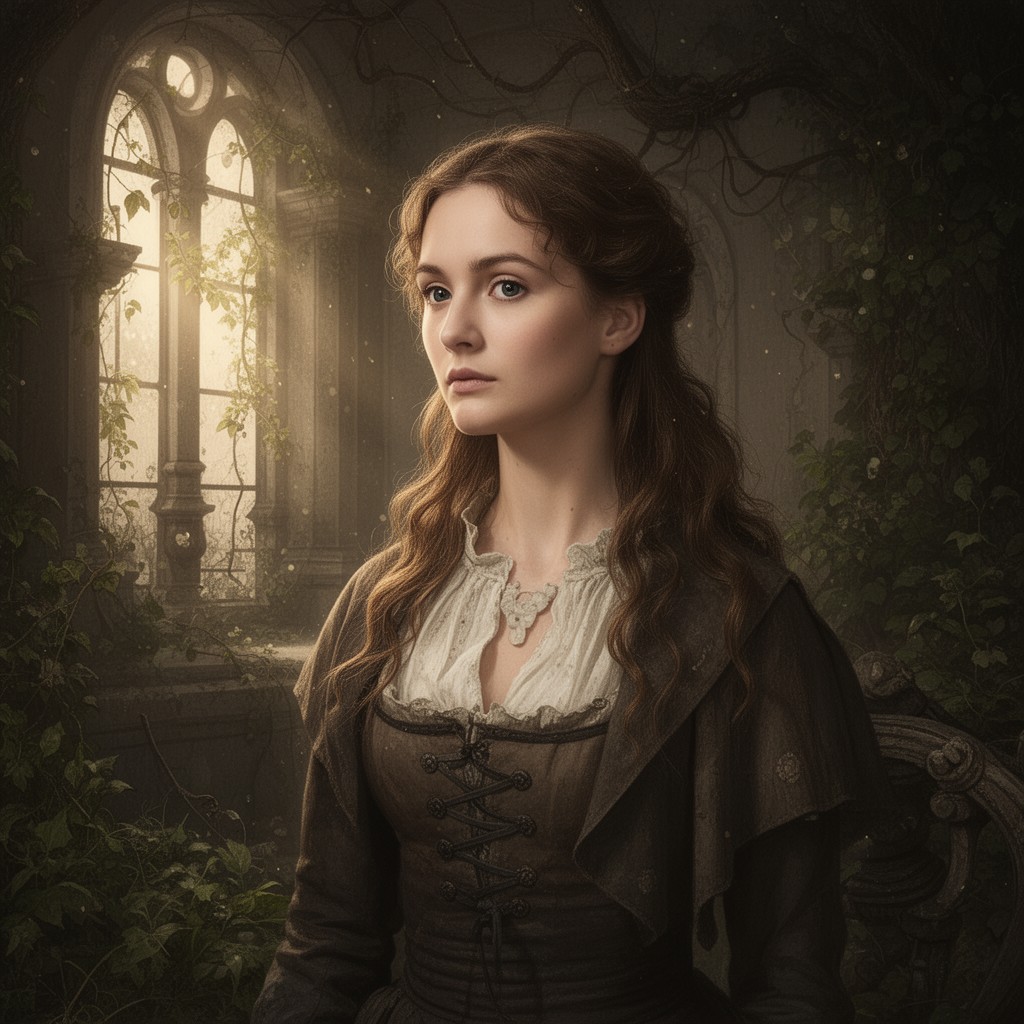 AI-generated illustration of Jane Eyre