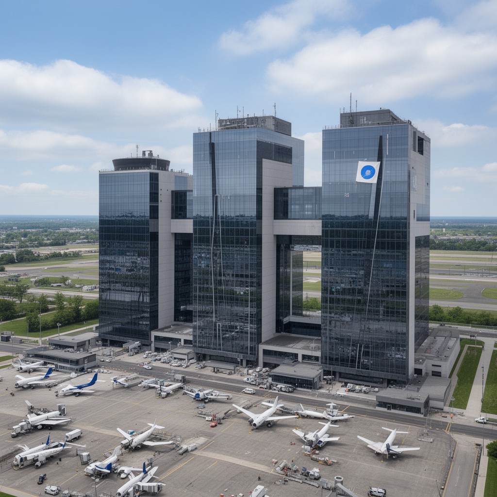 AI-generated illustration of Air Route Traffic Control Centers