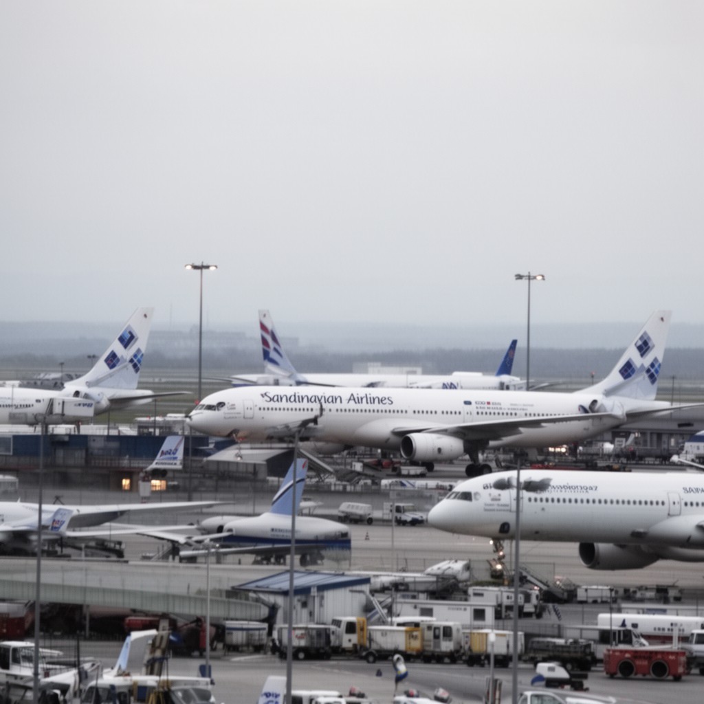AI-generated illustration of Scandinavian Airlines