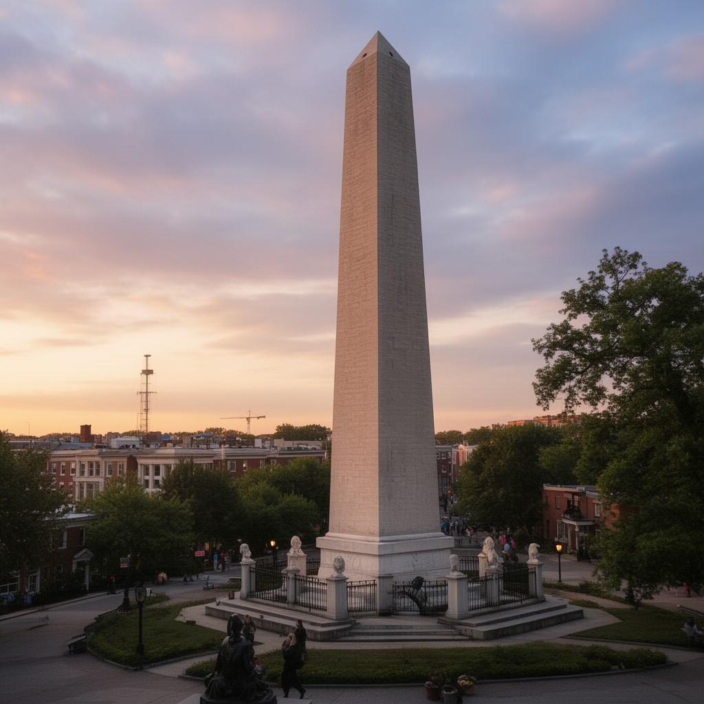 AI-generated illustration of Washington Monument (Baltimore, Maryland)