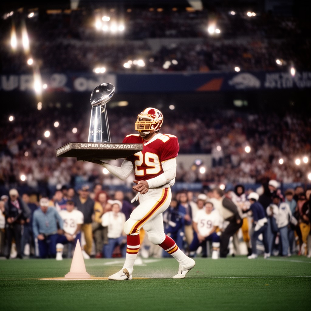 AI-generated illustration of Super Bowl XXII