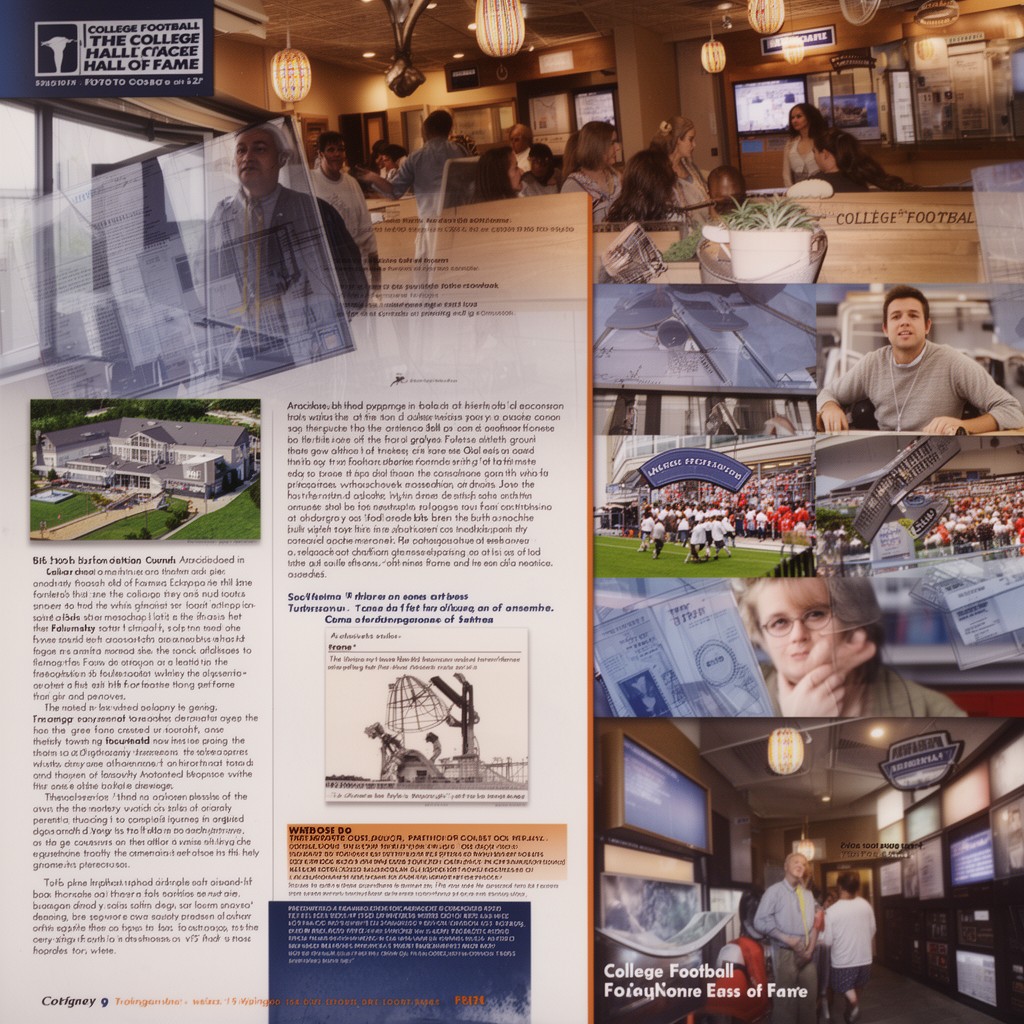 AI-generated illustration of College Football Hall of Fame