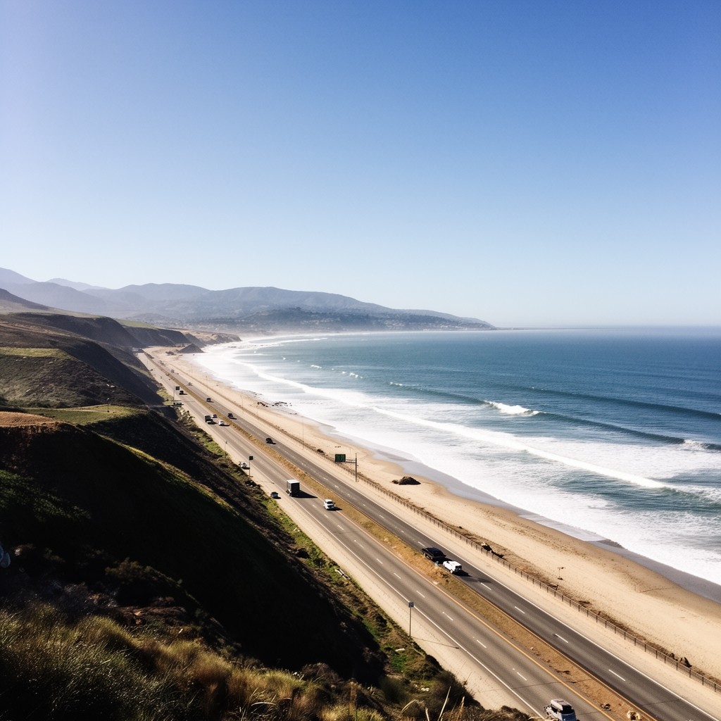 AI-generated illustration of Great Highway