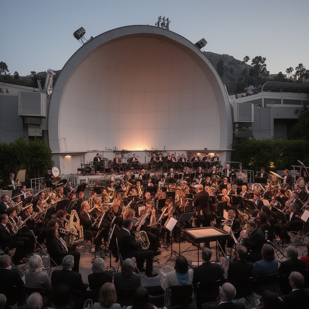 AI-generated illustration of Hollywood Bowl Orchestra