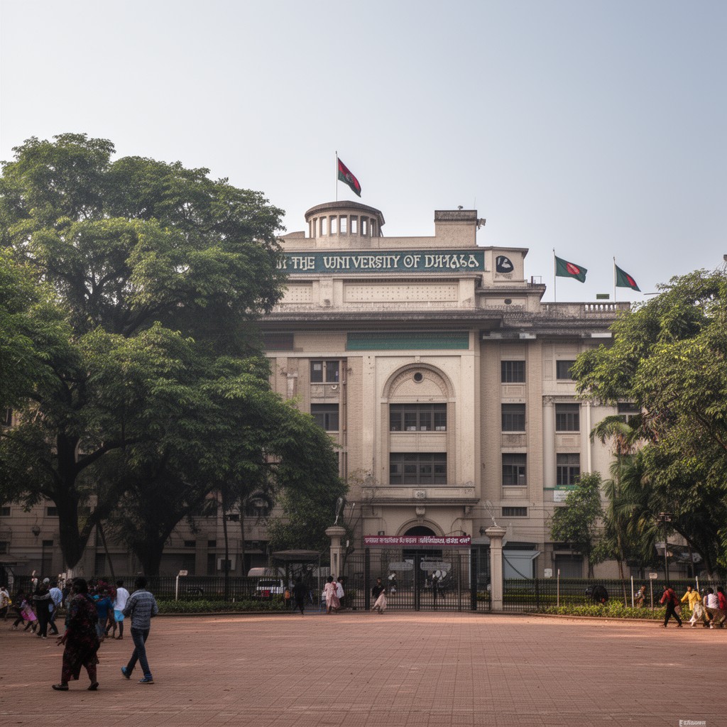 AI-generated illustration of University of Dhaka