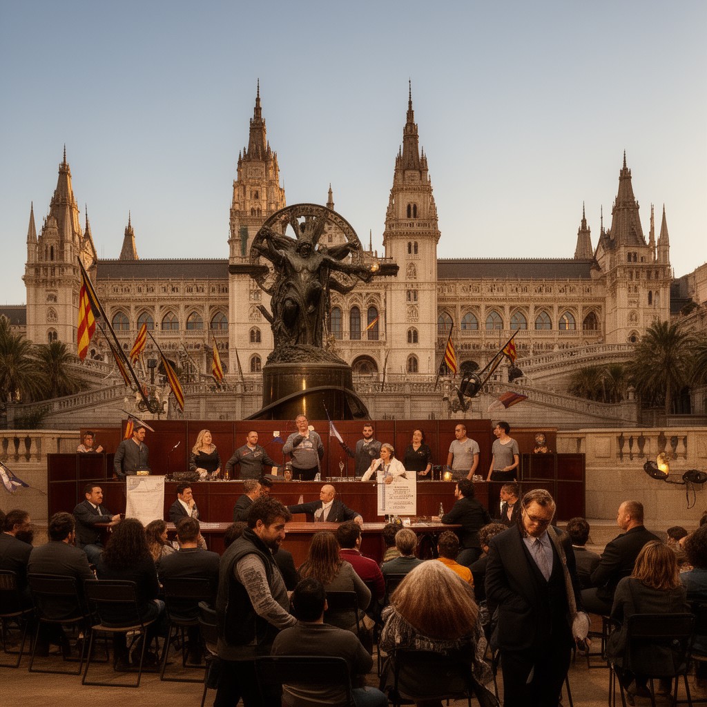 AI-generated illustration of Parliament of Catalonia