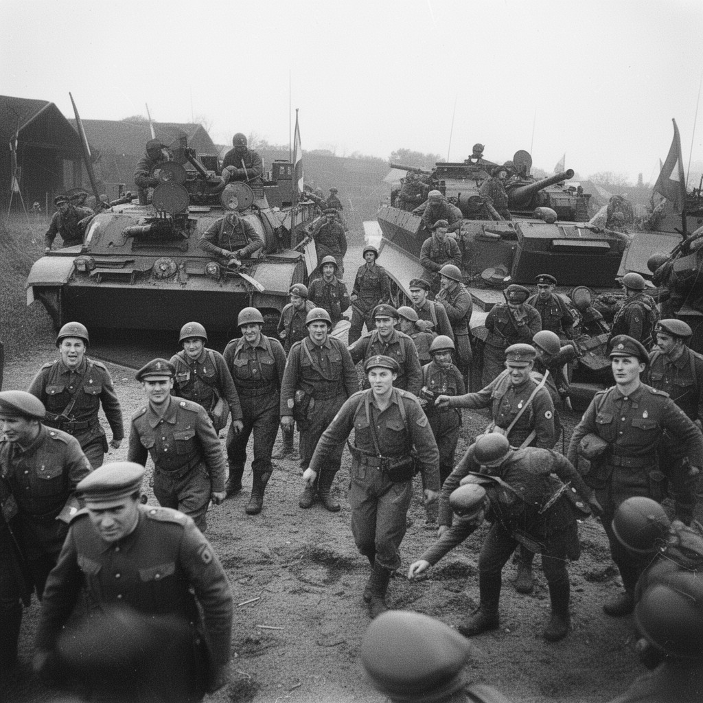 AI-generated illustration of First Canadian Army