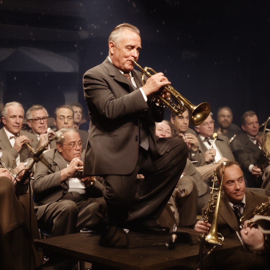 AI-generated illustration of Humphrey Lyttelton