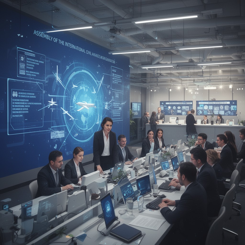 AI-generated illustration of Assembly of the International Civil Aviation Organization