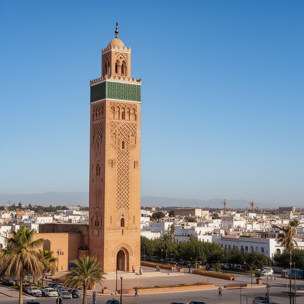 AI-generated illustration of Hassan Tower