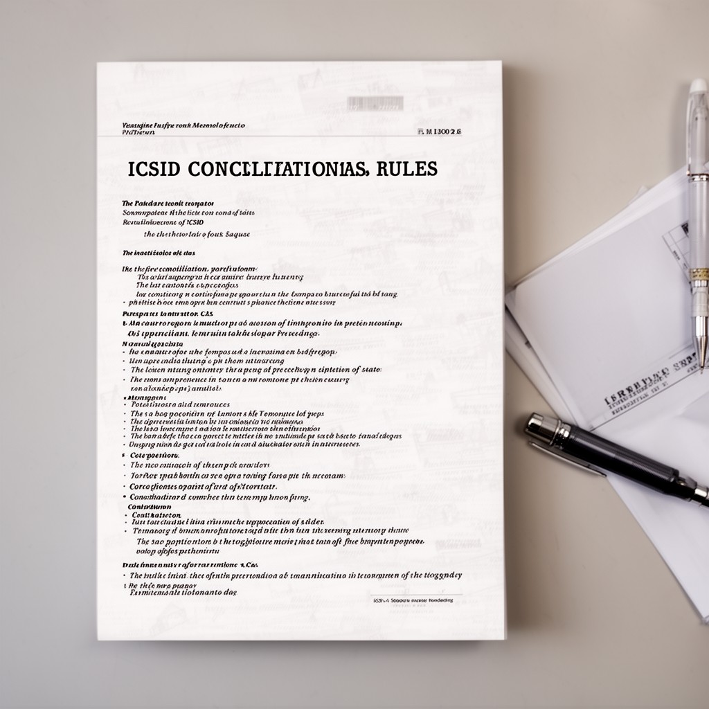 AI-generated illustration of ICSID conciliation rules