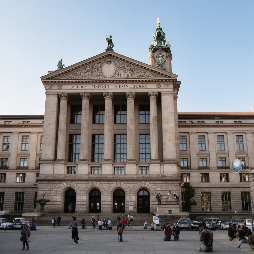 AI-generated illustration of Rathaus Schöneberg