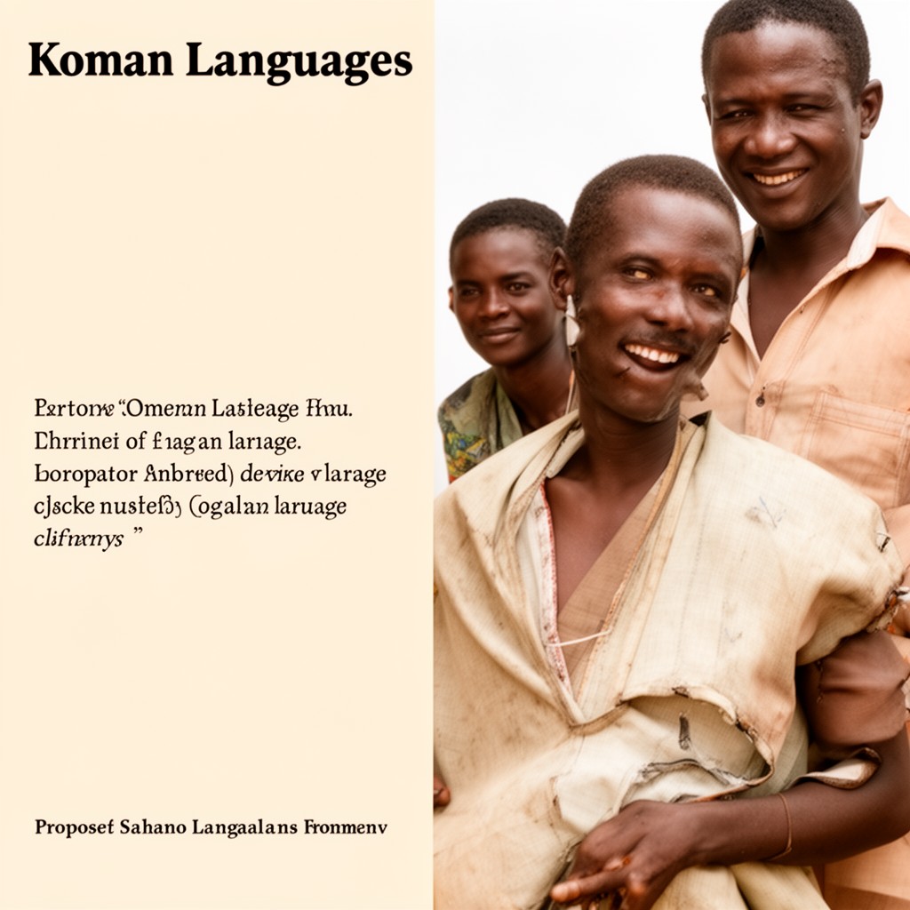 AI-generated illustration of Koman languages