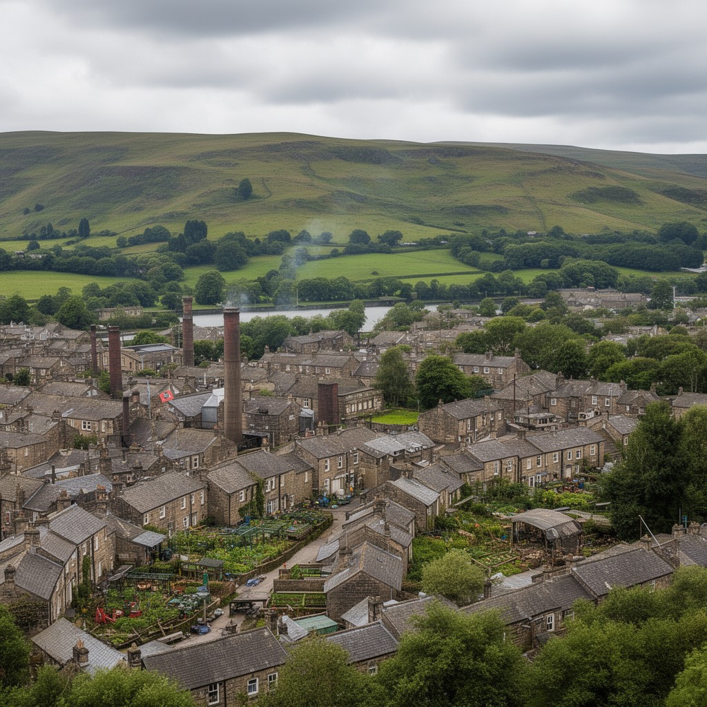 AI-generated illustration of Todmorden