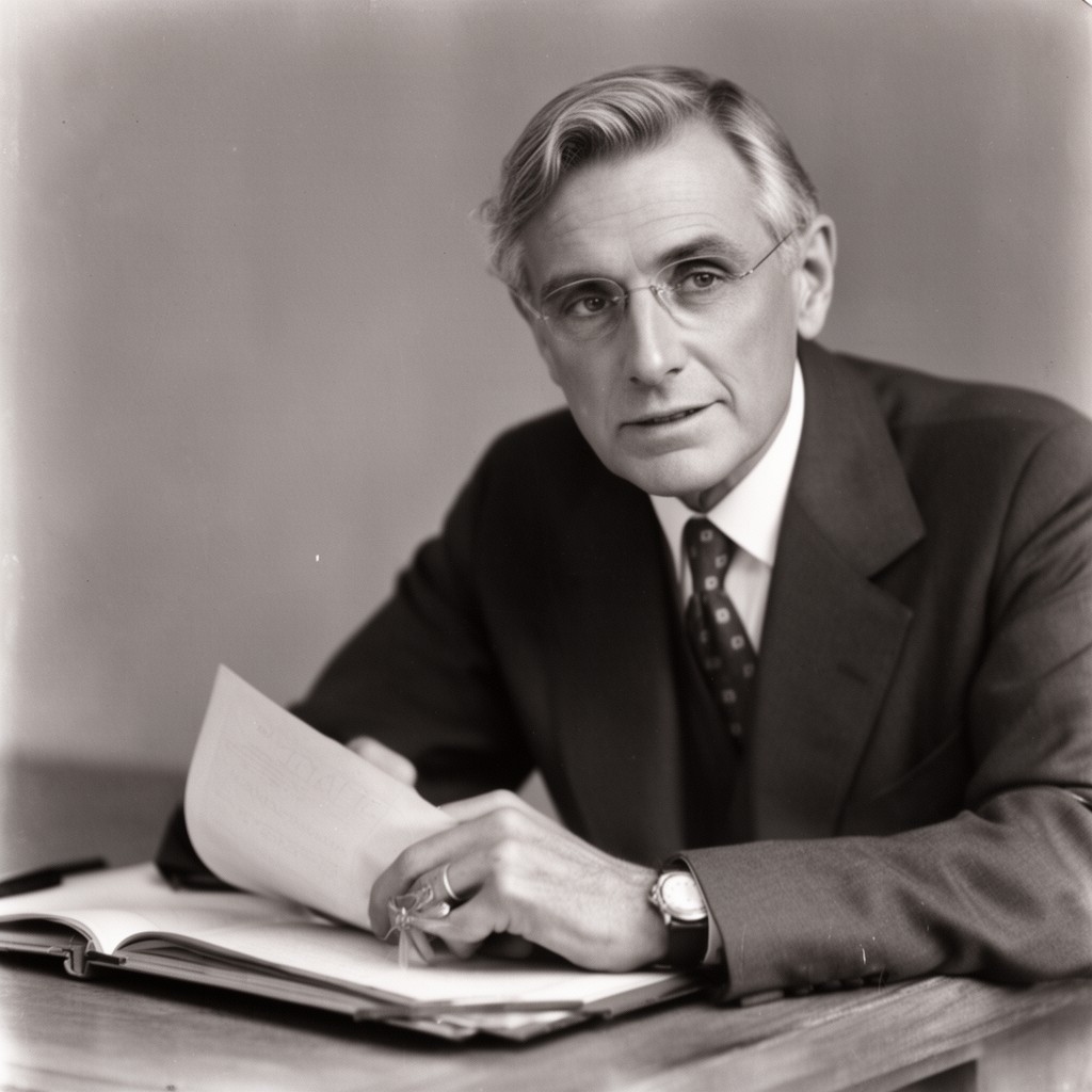 AI-generated illustration of Robert S. Brookings