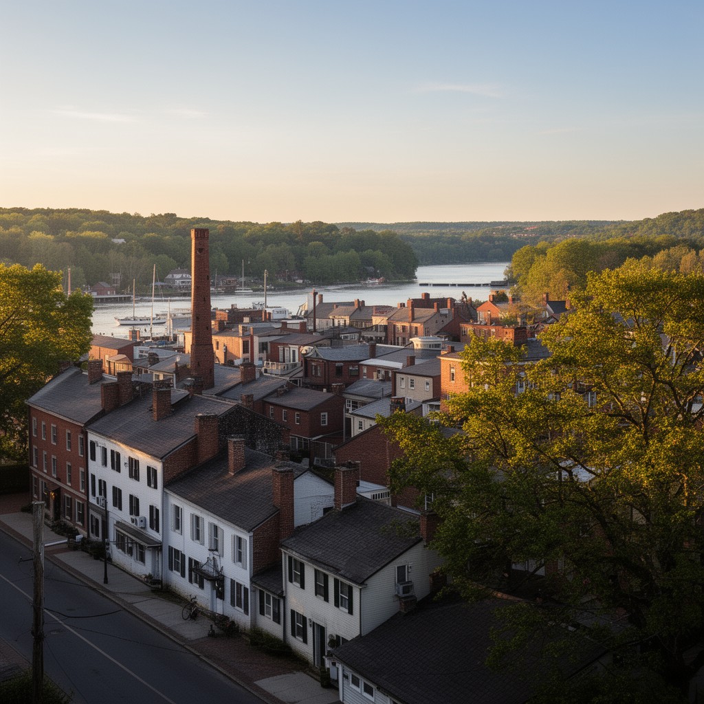 AI-generated illustration of Norwich, Connecticut