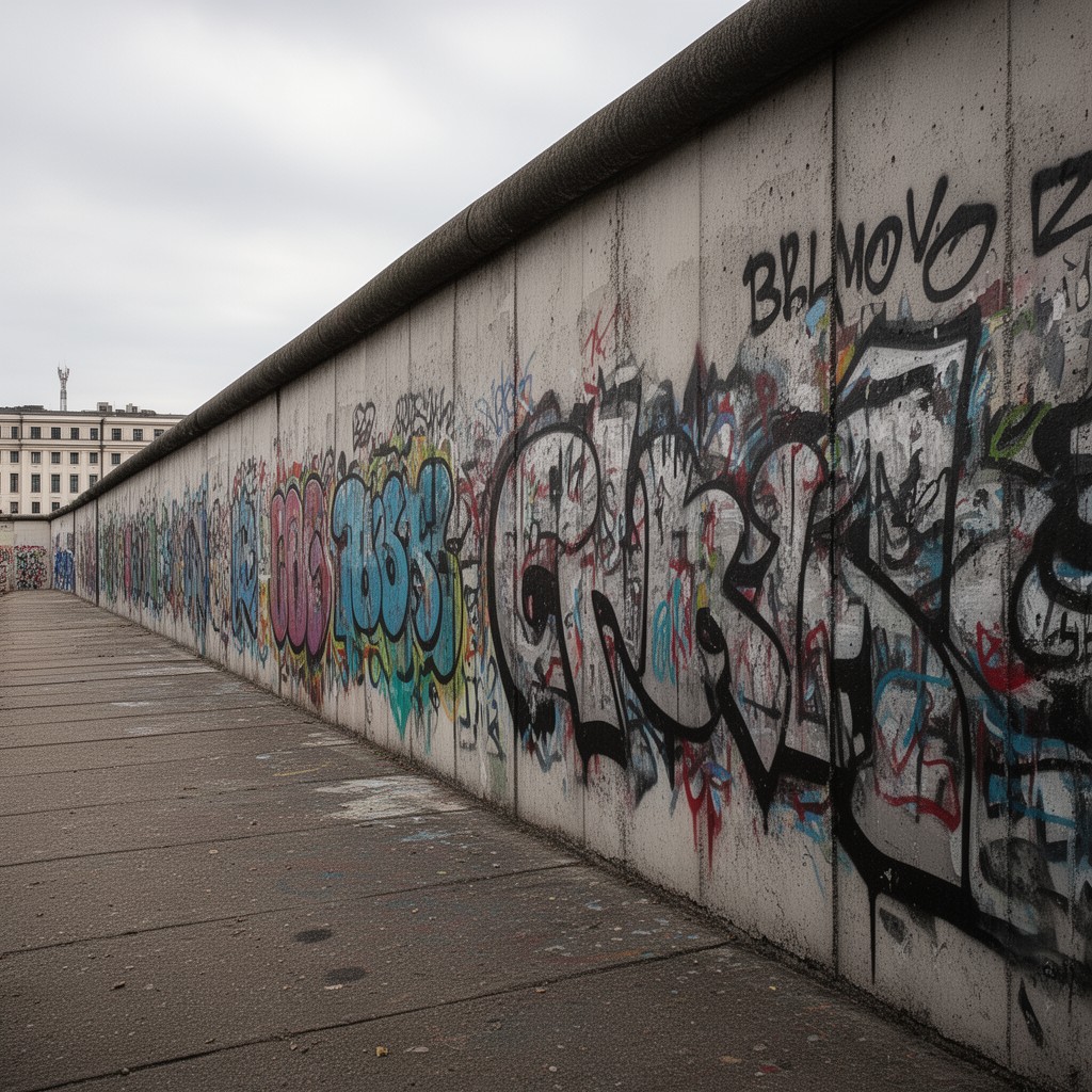AI-generated illustration of Berlin Wall