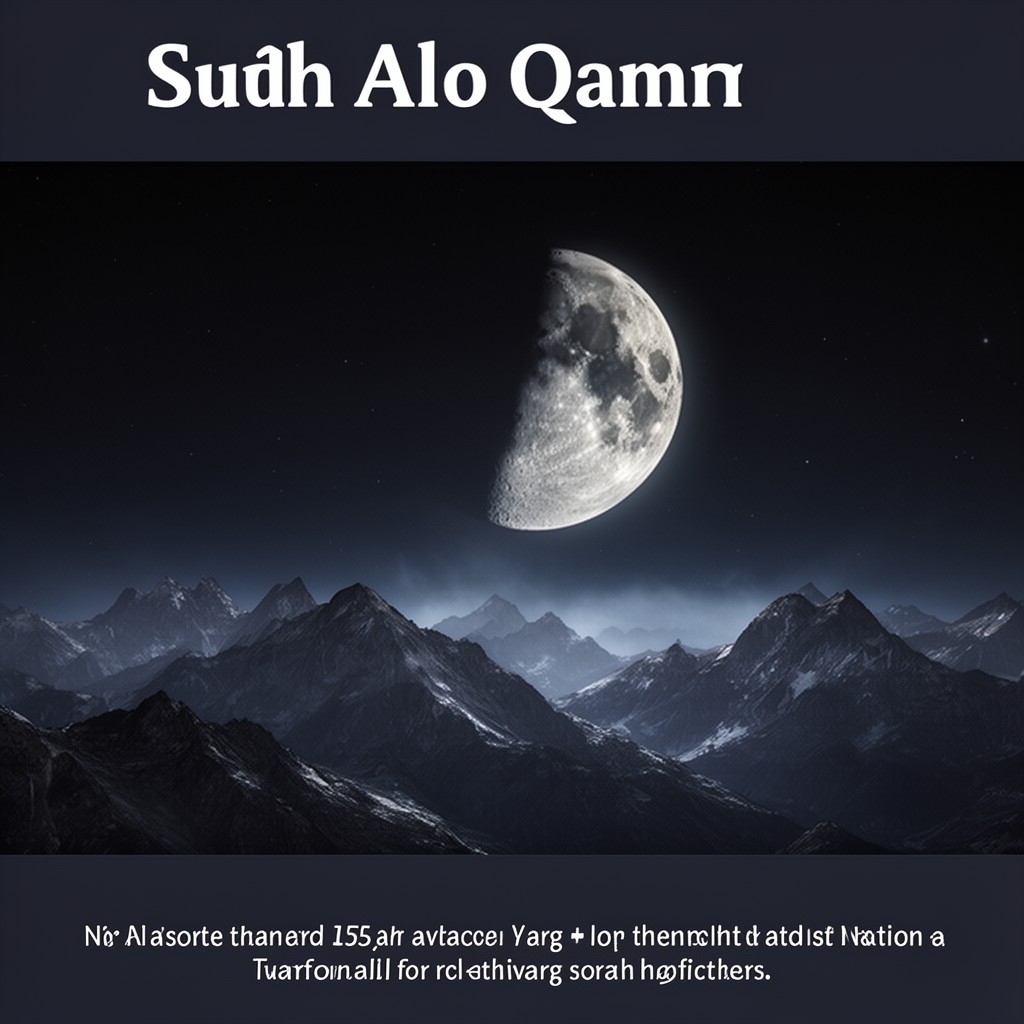 AI-generated illustration of Surah Al-Qamar