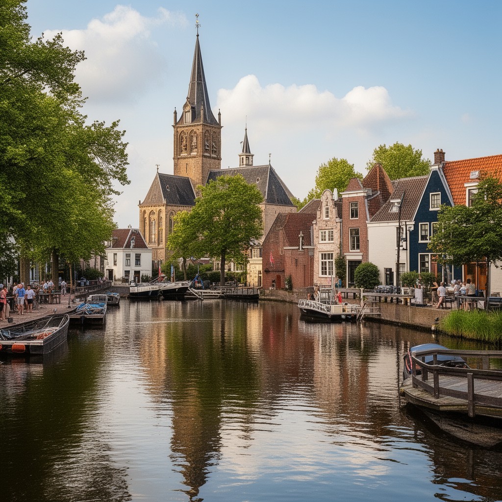 AI-generated illustration of Ouderkerk aan de Amstel